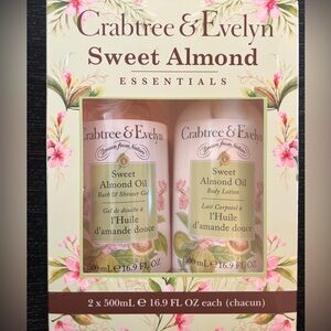 Crabtree and Evelyn Sweet Almond Essentials Bath and Shower Gel & Body Lotion